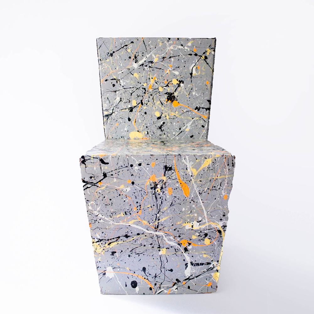 Cardboard Chair Jackson Pollock 1