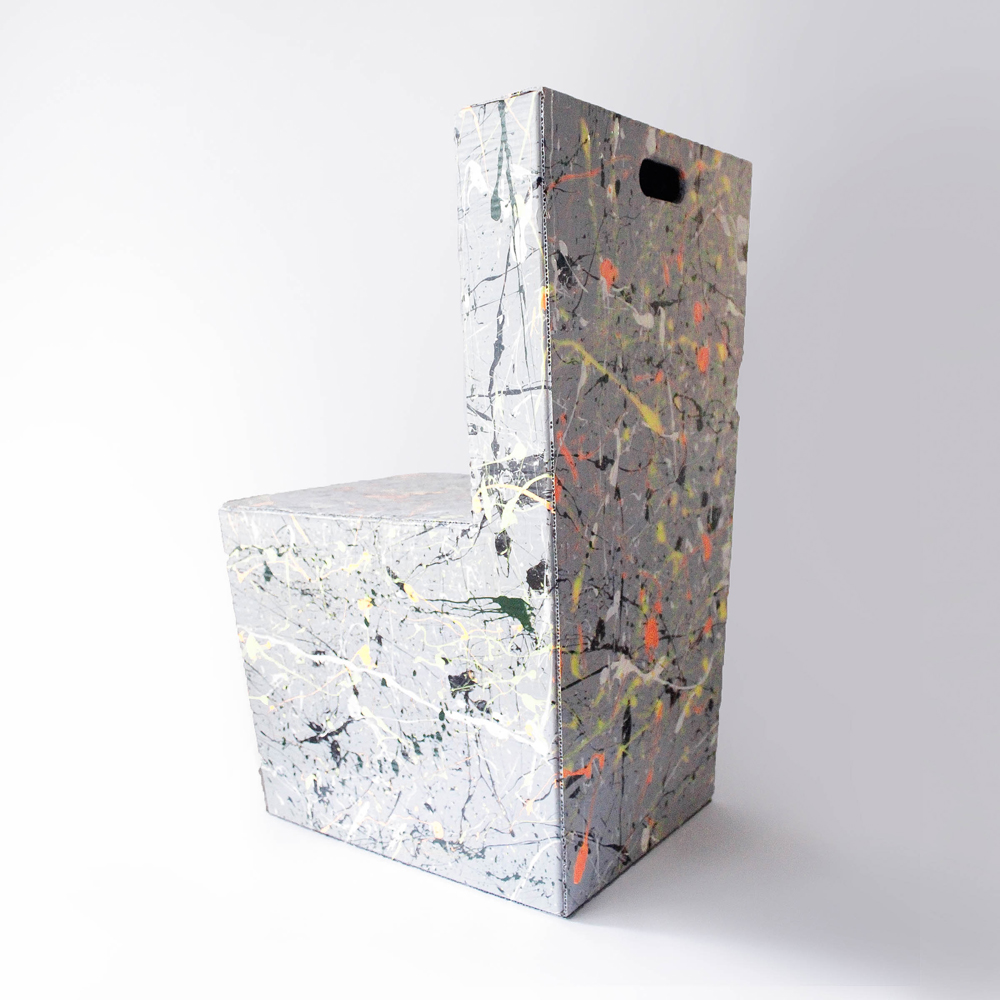 Cardboard Chair Jackson Pollock 2