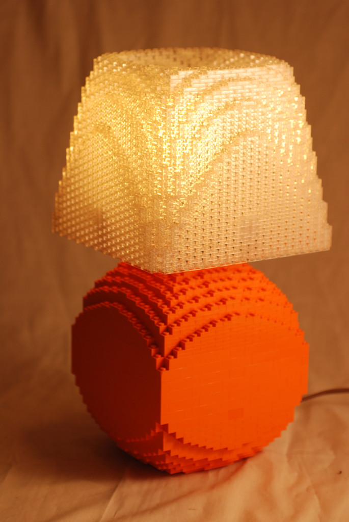 Chrysler Building Lamp, Orange 3 Small